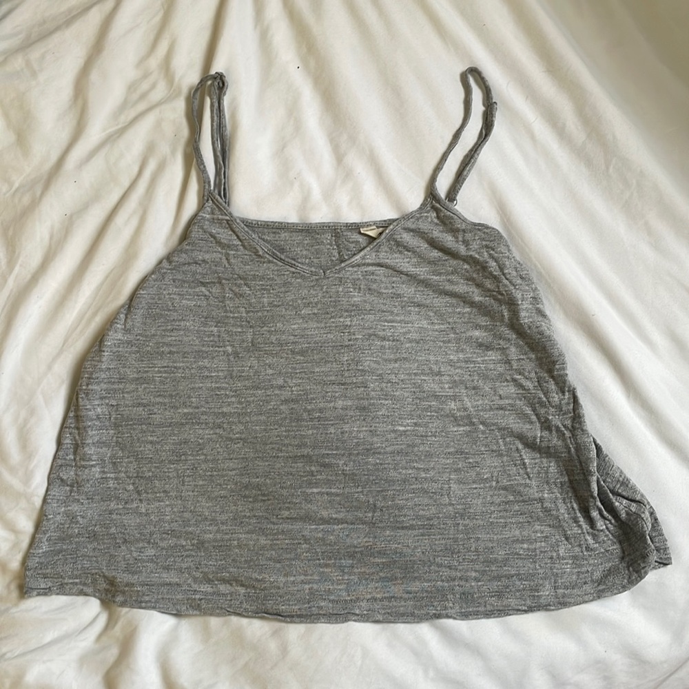 Madewell heather grey v-neck tank top